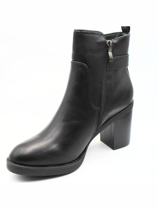 Plato Women's Ankle Boots with High Heel Black