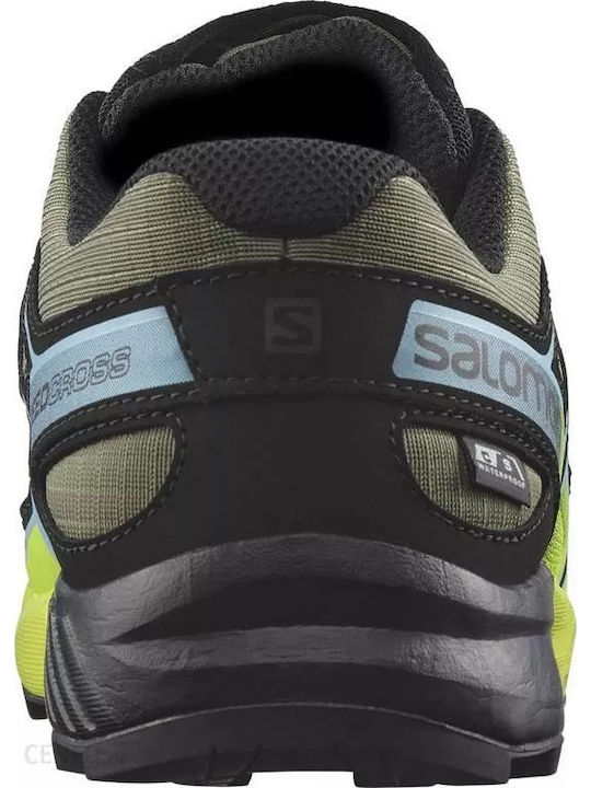Speedcross Cswp J Waterproof Kids Sports Shoes Running with Laces Khaki