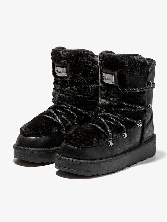 Nordic Trk Women's Ankle Boots with Fur Black