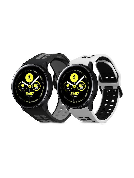 KWmobile 2 Τεμάχια Λουράκι Σιλικόνης Πολύχρωμο (Galaxy Watch4/5/6/7/FE/4 Classic/6 Classic/5 Pro)