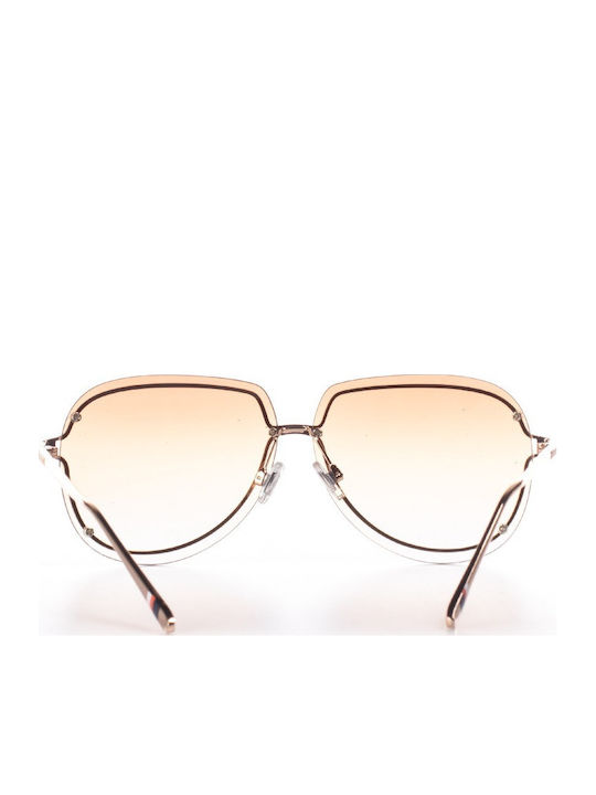 Superdry Women's Sunglasses with Rose Gold Metal Frame and Brown Gradient Lens W9710035A-6VJ