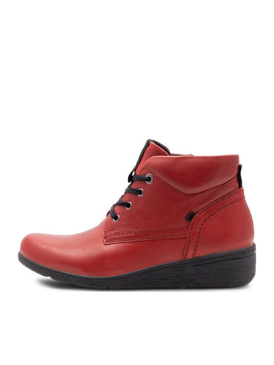 Stiefeletten Damen Rot