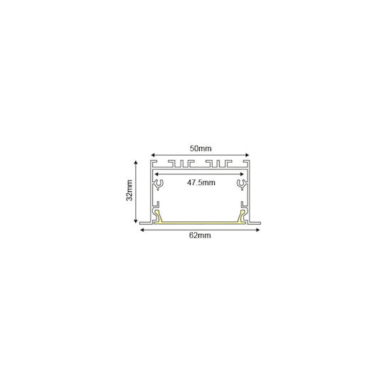 Aca LED Kommerzielle lineare Beleuchtung Leuchte Decke 28W Warmes Weiß 198cm