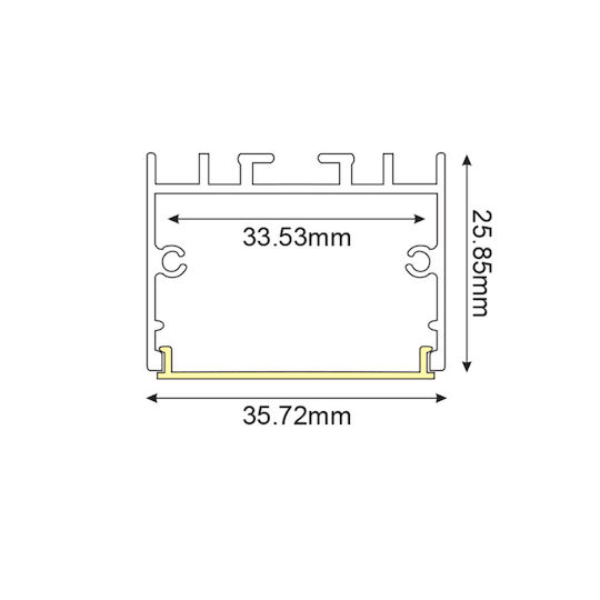 Aca LED Lumina liniară Lumină Plafon 35W Alb natural 170cm