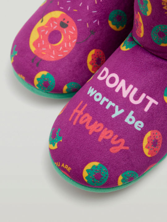 Winter Women's Slippers Purple