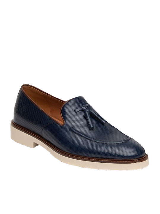 Men's Leather Moccasins Blue