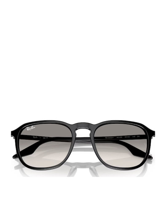 Ray Ban Unisex Ochelari de soare cu Negru Cadru și Gri Degrade Lentilă