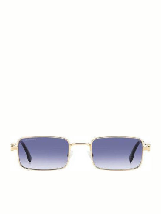 Dsquared2 Unisex Ochelari de soare cu Auriu Cadru și Aur Lentilă D2 0104/S LKS/08