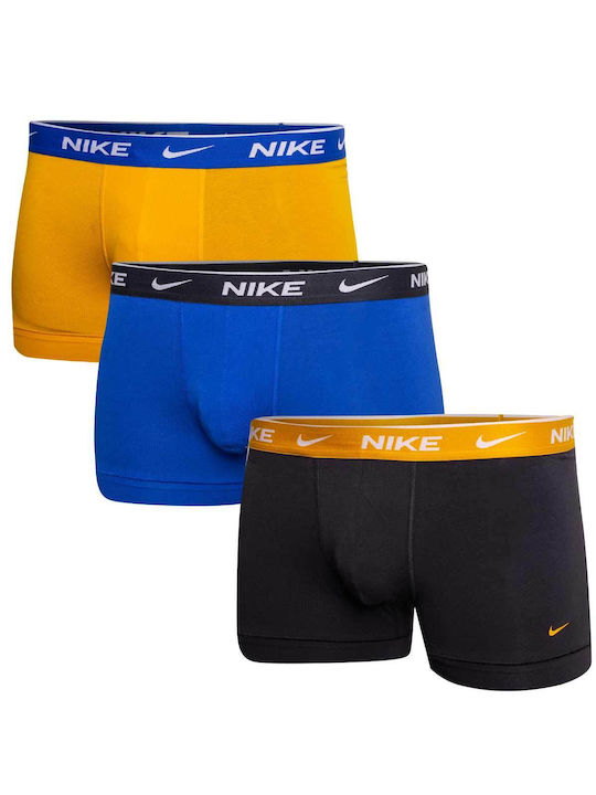 Nike Trunk Boxeri pentru bărbați Yellow Ochre/Game Royal/Anthracite 1Pachet