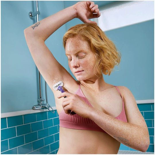 Venus Deluxe Smooth Swirl Резервни глави с остриета Лубрикантна лента за чувствителна кожа 3бр