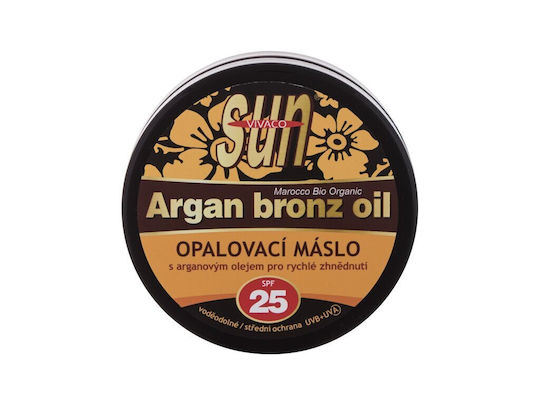 Vivaco Sun Argan Bronze Oil Sunscreen Cream for Body SPF25 200ml