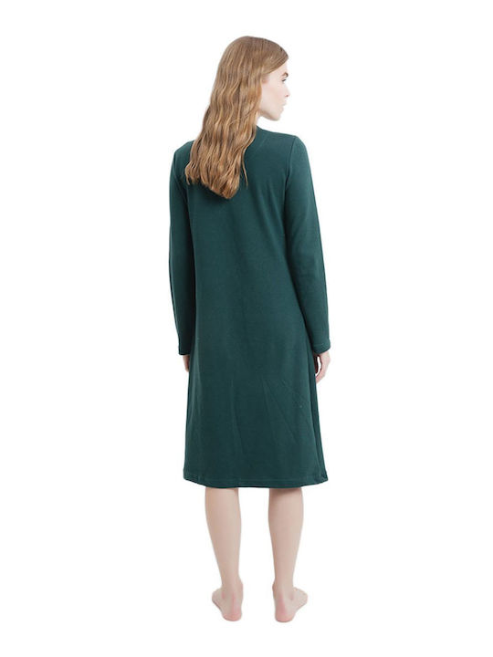 Odyssey Winter Cotton Women's Nightdress Green