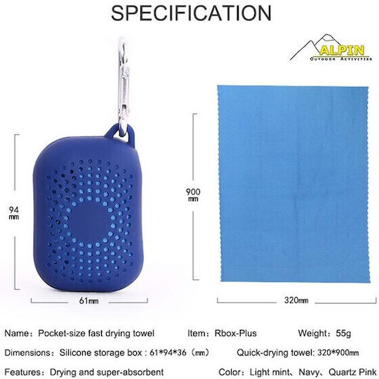 Alpin Prosop Din Microfibră Pentru Păr Roz 90x32cm