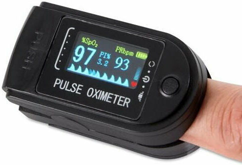 Oximetru de Puls Degetul cu Bluetooth Negru
