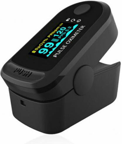 Oximetru de Puls Degetul cu Bluetooth Negru