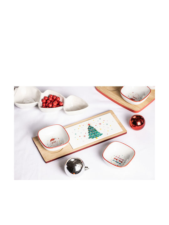 Ladelle Set Christmas Bowls Porcelain White L35xW12xD5cm. 2pcs