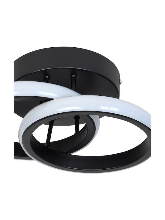 Keskor Deckenleuchte 24cm Schwarz mit Integrierter LED