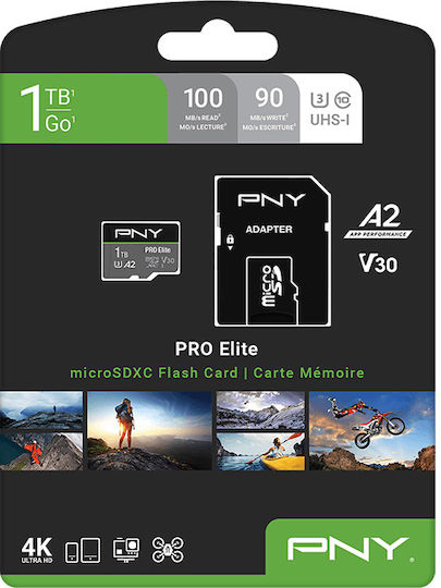 PNY Pro Elite SDXC 1TB U3 V30 A2 UHS-I 100MB/s