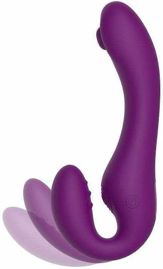Xocoon Strapless Strap On με Dildo με Δόνηση σε Μωβ Χρώμα