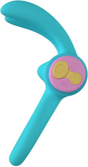 Party Color Toys Δονούμενο Δαχτυλίδι Πέους Σιλικόνης Μπλε