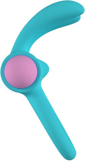 Party Color Toys Δονούμενο Δαχτυλίδι Πέους Σιλικόνης Μπλε