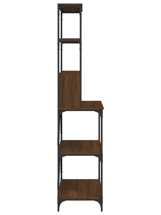 vidaXL Кухненски Метален Стелаж С 6 Позиции Кафяв 90x40x180см