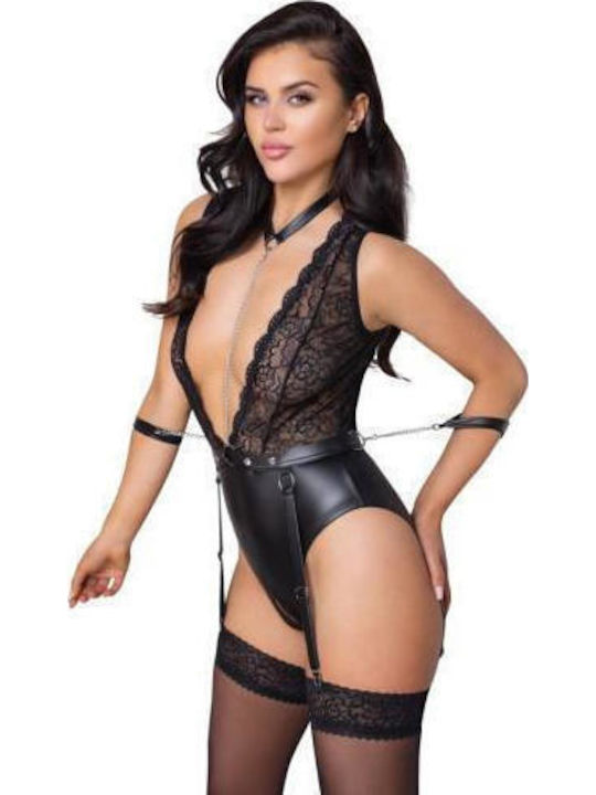 Cottelli Collection Bodysuit Sexy Cu Dantelă Negru