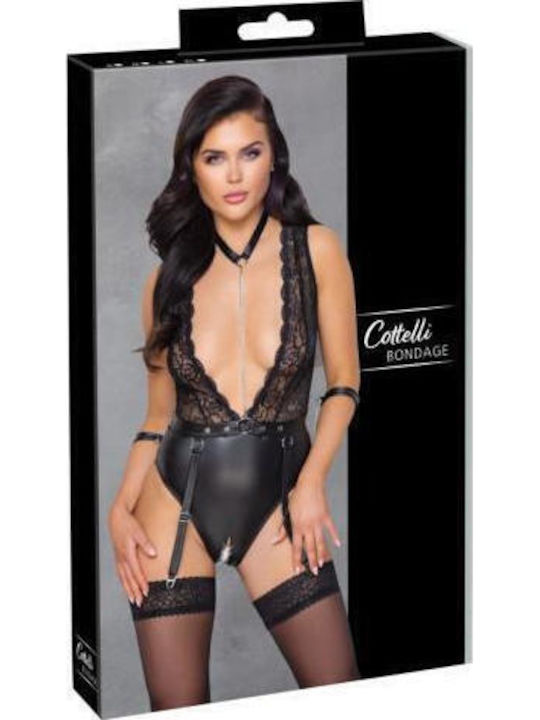 Cottelli Collection Sexy Bodysuit with Lace Black