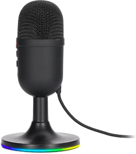 Marvo MIC-06 Микрофон USB Настолен в Черен Цвят