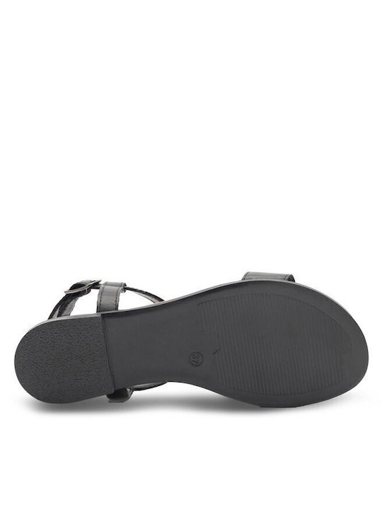 Flache Sandalen für Damen in Schwarz Farbe