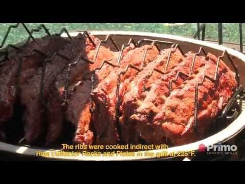 Primo Grills Ceramic Charcoal Grill Kamado With Lid and Thermometer 64x64cm
