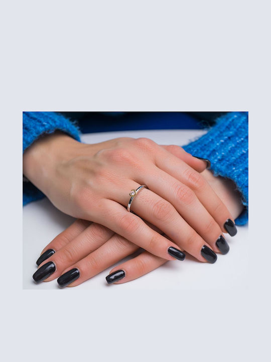 Breuning Единичен камък от Бяло злато 18K с Диамант