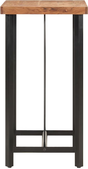 Square Table Bar from Solid Wood & Metal 55x55x107cm