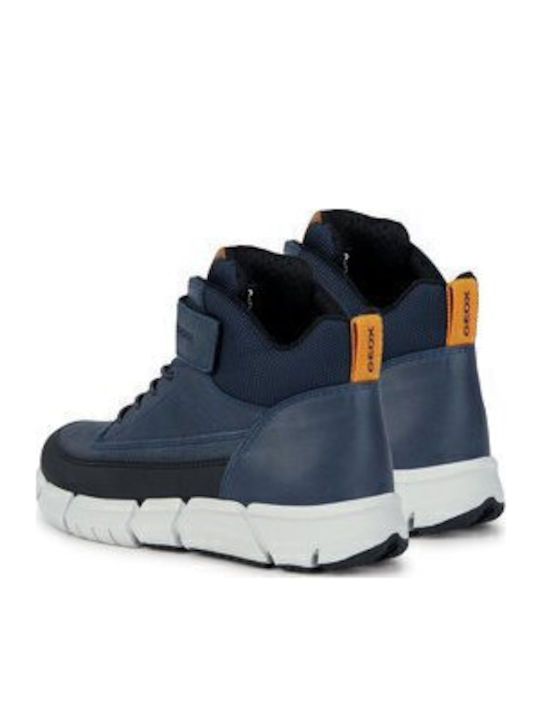 J Flexyper Anatomical Kids Boots with Velcro Navy Blue