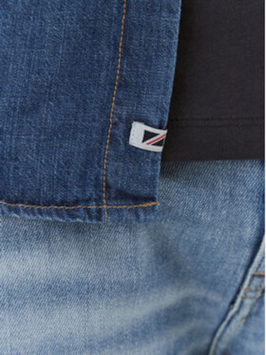 Carson Long-sleeved Denim Shirt Blue