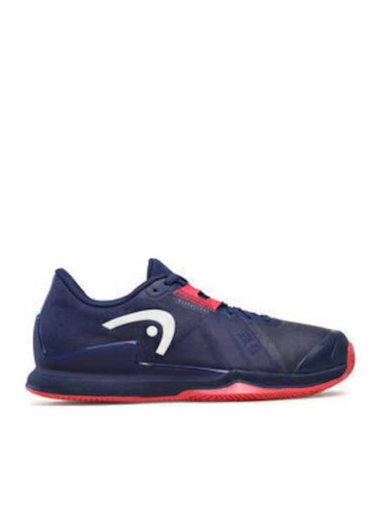 Sprint Pro 3.5 Clay Kids Sports Shoes Running with Laces Navy Blue