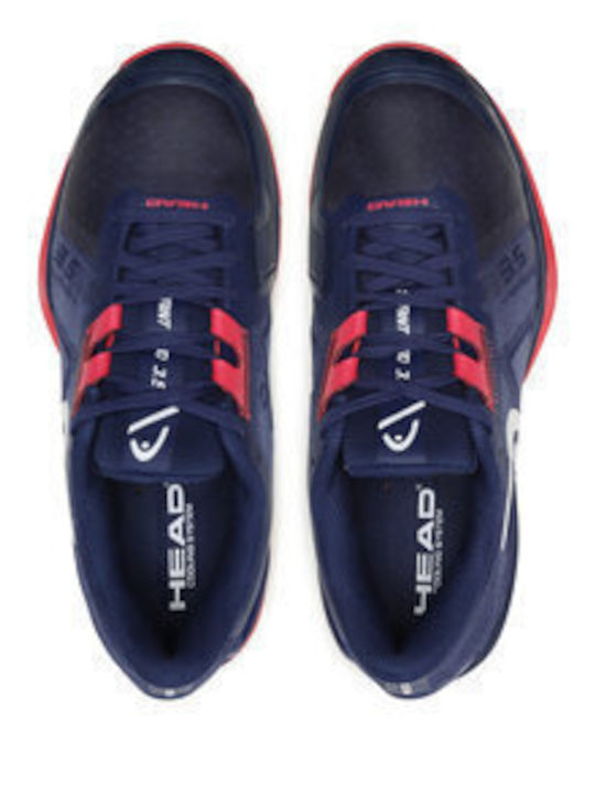 Sprint Pro 3.5 Clay Kids Sports Shoes Running with Laces Navy Blue