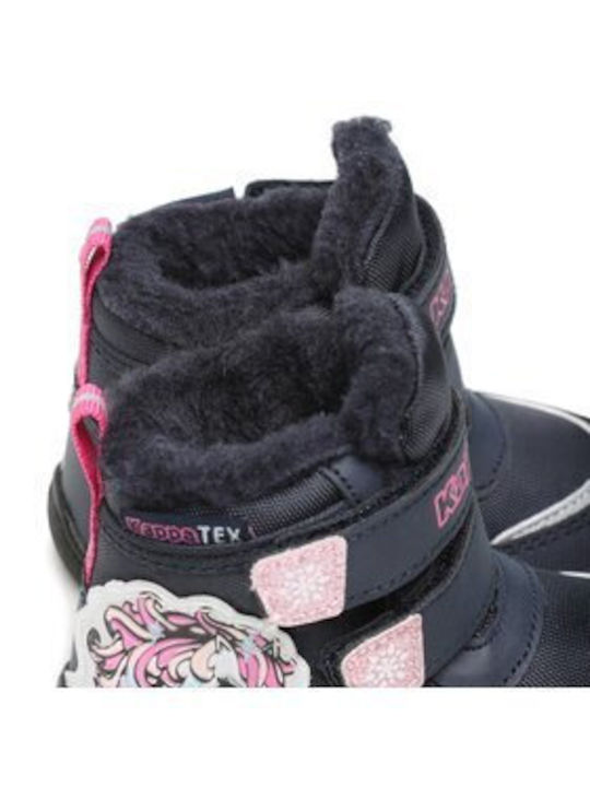 Kappa Kids PU Leather Snow Boots Navy Blue