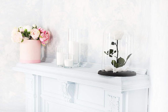 Ewige Rose Weiß 22cm in Yala mit LED
