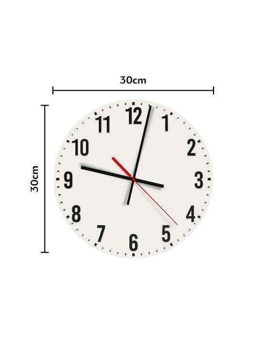 Tik Tok Patterns Silent Wall Clock Wooden Ø30cm