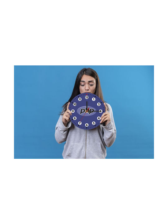 Koupakoupa Php Wall Clock Wooden Purple Ø19cm