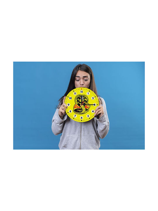 Koupakoupa Cobra Kai Wall Clock Wooden Yellow Ø19cm