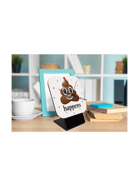 Koupakoupa Shit Happens Tabletop Clock KP_5148_CLOCK-DESK-SQUARE