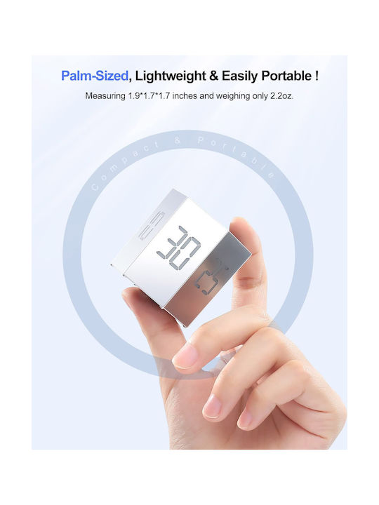 Tabletop Digital Clock Metal Grey 1000-42510004