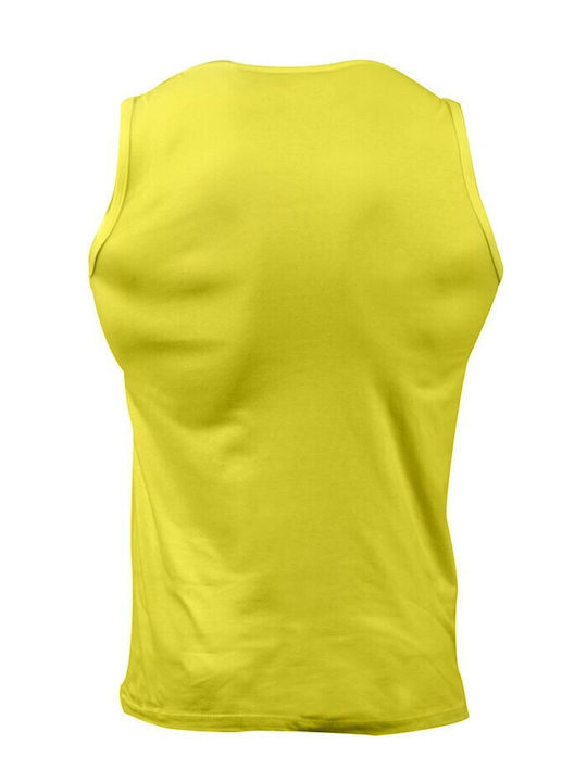 H&S Men's Undershirt Sleeveless Yellow