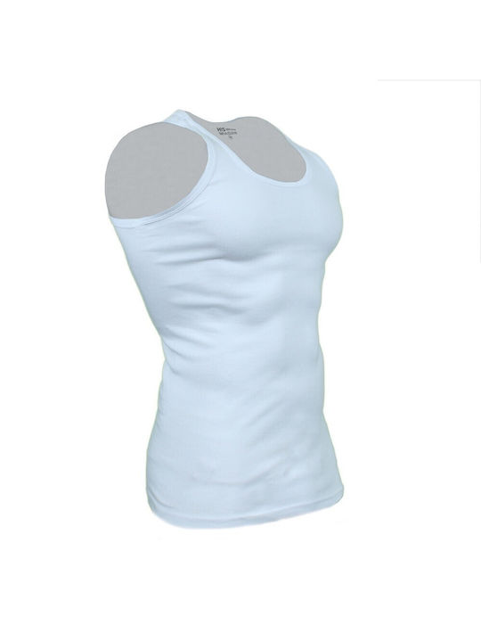 H&S Men's Sleeveless Undershirts White 1Pachet