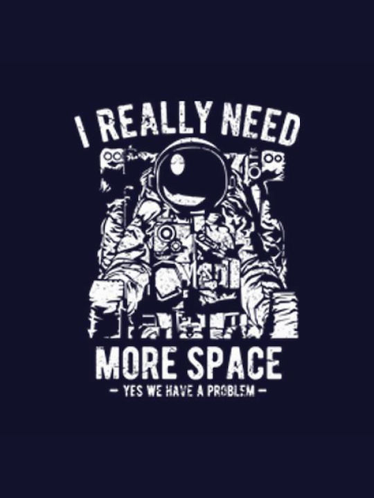 Takeposition More Space Men's Short Sleeve T-shirt Navy Blue