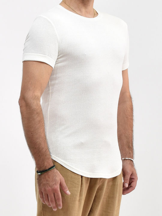 Aris Tsoubos Men's Blouse Relief Ανδρικό T-shirt Κοντομάνικο Μπεζ