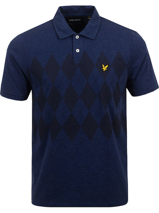 Argyle Polo Μπλούζα Κοντομάνικη Navy Μπλε