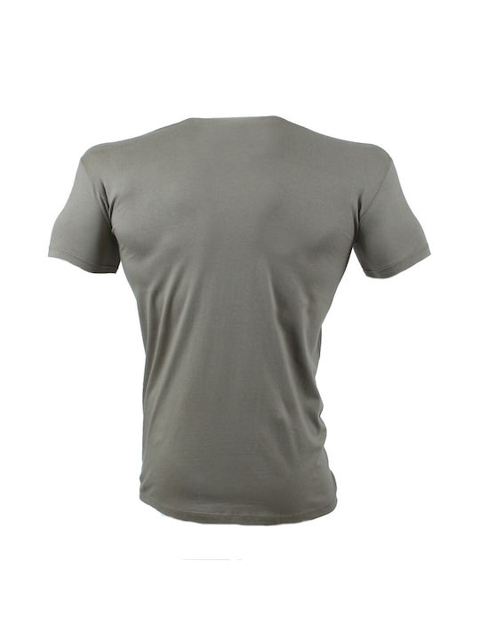 H&S Men's Short Sleeve T-shirt Khaki